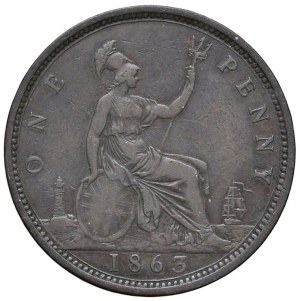 Foreign coins - ENGLAND Victoria (1837-1901) Penny 1863 -...