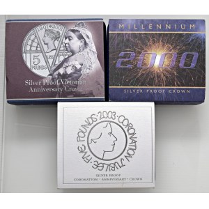 Foreign coins - INGHILTERRA Elizabeth II, lotto di 3 confezio...