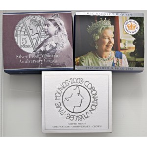 Foreign coins - INGHILTERRA Elizabeth II, lotto di 3 confezio...