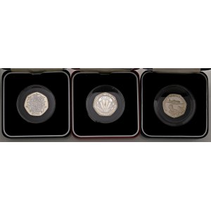 Foreign coins - INGHILTERRA Elizabeth II, lotto di 5 confezio...
