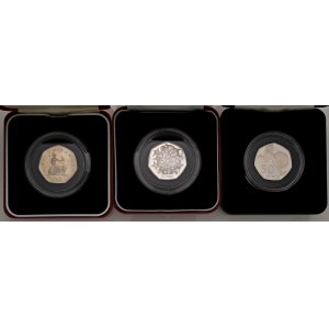 Foreign coins - INGHILTERRA Elizabeth II, lotto di 5 confezio...