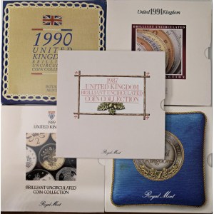 Foreign coins - INGHILTERRA Elizabeth II, lotto di 5 confezio...