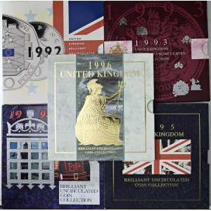 Foreign coins - INGHILTERRA Elizabeth II, lotto di 5 confezio...