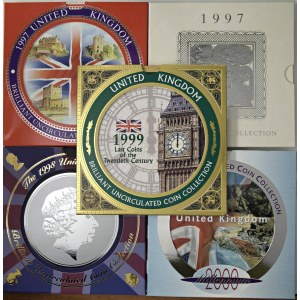 Foreign coins - INGHILTERRA Elizabeth II, lotto di 5 confezio...