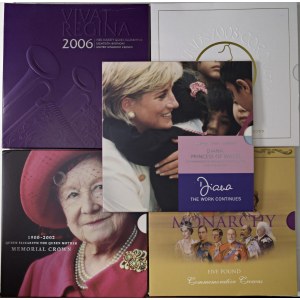 Foreign coins - INGHILTERRA Elizabeth II, lotto di 5 confezio...