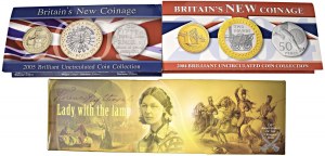 Foreign coins - ENGLAND Elizabeth II, lot of 7 packs...