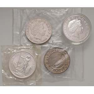 Foreign coins - INGHILTERRA Elizabeth II, lotto di 4 monete :...