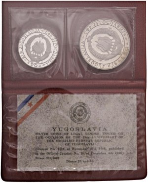 Foreign coins - JUGOSLAVIA 50 and 20 Dinara 1943 - KM 50, 49 AG...