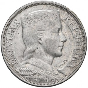 Foreign coins - LETTONIA 5 Lati 1932 - KM 9 AG (g 25,00)...