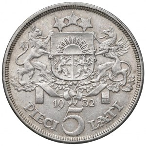 Foreign coins - LATVIA 5 Sides 1932 - KM 9 AG (g 25.00)...