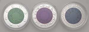 Foreign coins - LATVIA 1 Lats 2004, 2007 and 2010 - Center in...