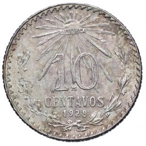 Foreign coins - MEXICO 10 Centavos 1928 - KM 431 AG (g 1.67)...