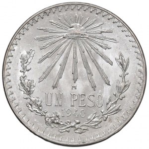 Foreign coins - MESSICO Peso 1940 - KM 455 AG (g 16,65)...