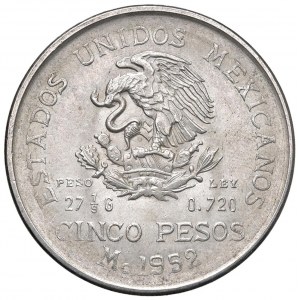 Foreign coins - MESSICO 5 Pesos 1952 - KM 467 AG (g 27,76)...