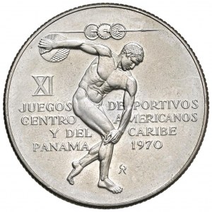 Foreign coins - PANAMA 5 Balboas 1970 - KM 28 AG (g 35.94)...