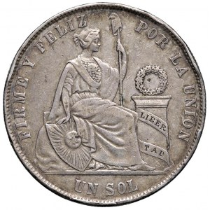 Foreign coins - PERU Sol 1869 - KM 196 AG (g 24,77) Colpi al ...