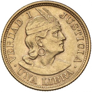 Foreign coins - PERU Libra 1906 - KM 207; Fr. 73 AU (g 7,99)...