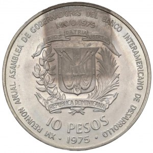 Foreign coins - DOMINICAN REPUBLIC 10 Pesos 1975 - KM 37 A...