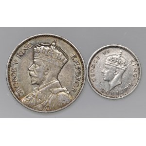 Foreign coins - RHODESIA Shilling 1936 e 3 Pence 1940 - AG Lo...