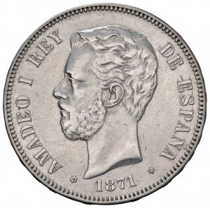 Foreign coins - SPAIN Amadeo I (1871-1873) 5 Pesetas 1871 - ...