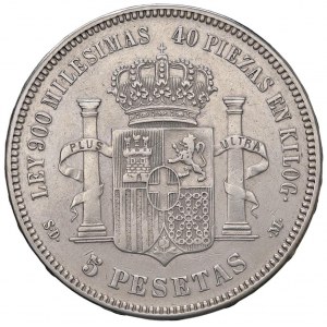 Foreign coins - SPAGNA Amadeo I (1871-1873) 5 Pesetas 1871 - ...