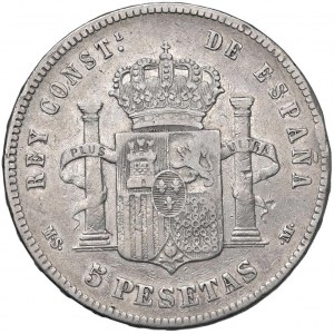 Foreign coins - SPAGNA Alfonso XII (1874-1886) 5 Pesetas 1885...