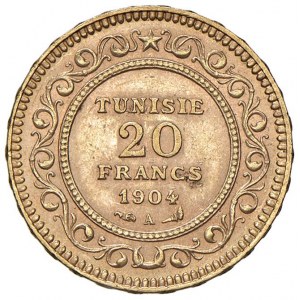 Foreign coins - TUNISIA Muhammad IV (1902-1906) 20 Francs 190...
