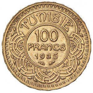 Foreign coins - TUNISIA Ahmad II (1929-1942) 100 Franchi 1354...