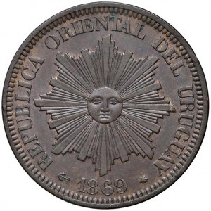 Foreign coins - URUGUAY - 4 céntimos 1869 A - KM13 CU (g 20.2...