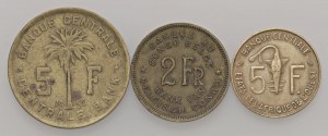 Foreign coins - lots - AFRICA Lot of three coins as pictured. From and.