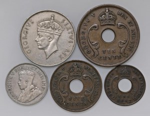 Foreign coins - lots - AFRICA OF ESTE Lot of five coins as ...