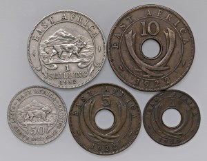 Foreign coins - lots - AFRICA OF ESTE Lot of five coins as ...