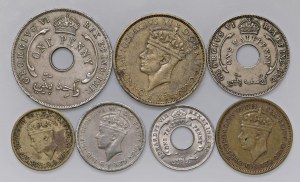 Foreign coins - lots - WEST AFRICA Lot of seven coins as ...
