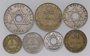 Foreign coins - lots - WEST AFRICA Lot of seven coins as ...