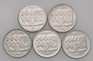 Foreign coins - lots - BELGIUM 100 Francs 1948, 1949, 1950, 1951 and 1...