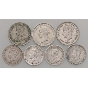 Foreign coins - lots - CANADA-CEYLON Lotto di sette pezzi in AG come...