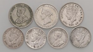 Foreign coins - lots - CANADA-CEYLON Lot of seven pieces in AG as...
