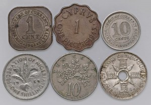 Foreign coins - lots - COMMONWEALTH Lot of six coins as pictured...