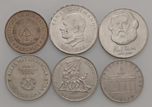 Foreign coins - lots - GERMANY DDR Lot of six coins as pictured...
