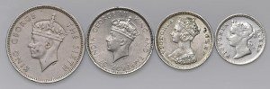 Foreign coins - lots - HONG KONG Lot of four coins as shown in photo...
