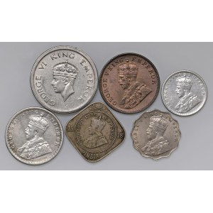 Zahraničné mince - lot - INDIA Lot of six coins as per photo. Príkladné.
