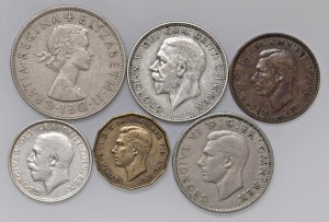Foreign coins - lots - ENGLAND Lot of six coins as pictured....
