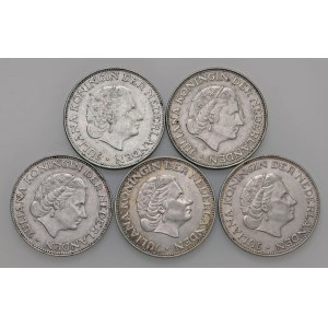 Foreign coins - lots - OLANDA 2 Gulden e mezzo 1959, 1960, 1961, 196...