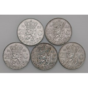 Foreign coins - lots - OLANDA 2 Gulden e mezzo 1959, 1960, 1961, 196...
