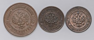 Foreign coins - lots - RUSSIA 3 Copecks 1916, Copecks 1877 and 1898 -...