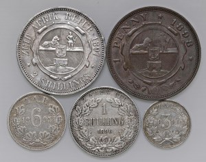 Foreign coins - lots - SOUTH AFRICA Interesting set from five mone...