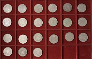 Foreign coins - lots - SWITZERLAND Lot of twenty-three 5 franc coins...