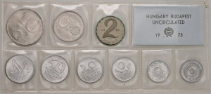 Foreign coins - lots - HUNGARY 1973 series consisting of nine pieces co...