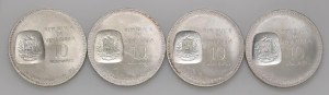 Foreign coins - lots - VENEZUELA Lot of four pieces of 10 boliva...
