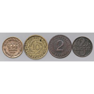 Foreign coins - lots - Lotto di quattro monete mondiali come da foto...